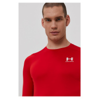 Tréninkové tričko s dlouhým rukávem Under Armour červená barva, 1361524