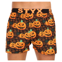 Pánské trenky Styx art sportovní guma Halloween dýně (B1755)