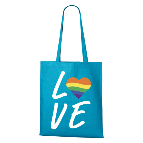 Plátěná taška pride Love - podpora LGBT BezvaTriko