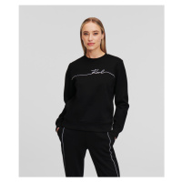 Mikina karl lagerfeld seasonal logo sweatshirt black