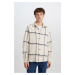 DEFACTO Modern Fit Polo Collar Lumberjack Long Sleeve Long Sleeve Shirt