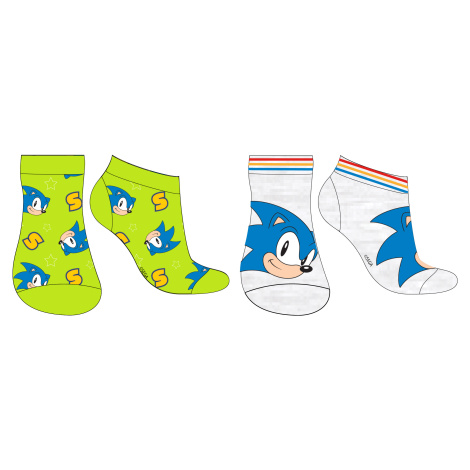 Ježek SONIC - licence Chlapecké kotníkové ponožky - Ježek Sonic 5234163, šedá / zelinkavá Barva: