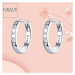 GRACE Silver Jewellery Stříbrné náušnice kruhy se zirkony Ala, stříbro 925/1000 E-BSE101/63 Stří