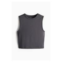 H & M - Sportovní croptop z materiálu DryMove™ - šedá