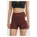 Sportovní šortky Rip Curl Revival dámské, vínová barva, vzorované, high waist