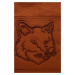 Bavlněná taška Maison Kitsuné Fox Head zelená barva, LW05104WW0107