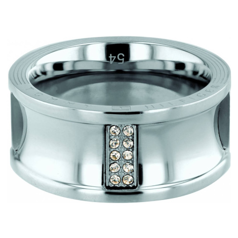 Tommy Hilfiger Luxusní ocelový prsten s krystaly TH2780034