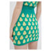 Bavlněná sukně United Colors of Benetton zelená barva, mini, pouzdrová