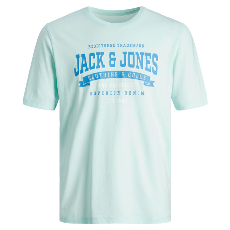 Jack&Jones Pánské triko JJELOGO Standard Fit 12246690 Soothing Sea Jack & Jones