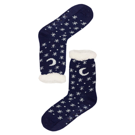 Mounty blue hřejivé ponožky beránek WW058 tmavě modrá PESAIL