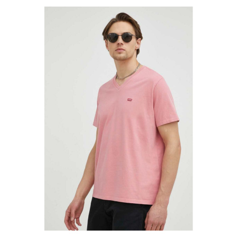 Bavlněné tričko Levi's růžová barva Levi´s