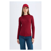 DEFACTO Half Turtleneck Ribbed Camisole Basic Long Sleeve T-Shirt Tunic