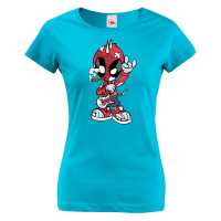 Dámské tričko Rockový Deadpool -  tričko pro milovníky humoru a filmů