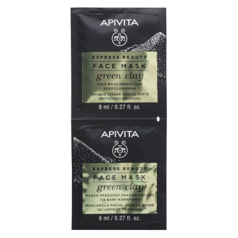 APIVITA Express Beauty Green Clay pleťová maska 2x8 ml