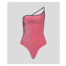 Plavky karl lagerfeld ikonik 2.0 lurex swimsuit růžová