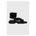 Sandály Tommy Jeans CHUNKY SANDAL dámské, černá barva, na platformě, EN0EN02073