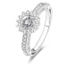 Beneto Stříbrný prsten s krystaly AGG185