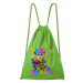 DOBRÝ TRIKO Bavlněný batoh s potiskem Party animal Barva: Apple green