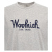 Tričko woolrich embroidered logo t-shirt šedá