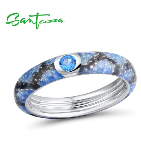 Barevný stříbrný prsten se vzory FanTurra