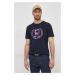Bavlněné tričko Tommy Hilfiger tmavomodrá barva, s aplikací, MW0MW34393