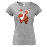 Dámské tričko Santa a světélka - vánoční tričko