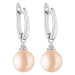 Gaura Pearls Stříbrné náušnice s růžovou řiční perlou Dolores, stříbro 925/1000 SK21367EL/P Růžo