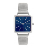 MINET Stříbrno-modré dámské hodinky OXFORD SILVER BLUE MESH MWL5124