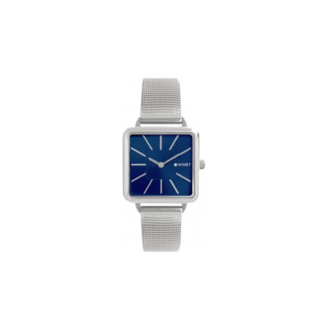MINET Stříbrno-modré dámské hodinky OXFORD SILVER BLUE MESH MWL5124