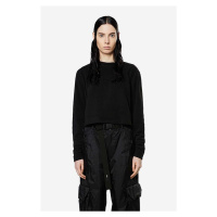 Mikina Rains Fleece W Sweatshirt dámská, černá barva, hladká, 18090.BLACK-BLACK