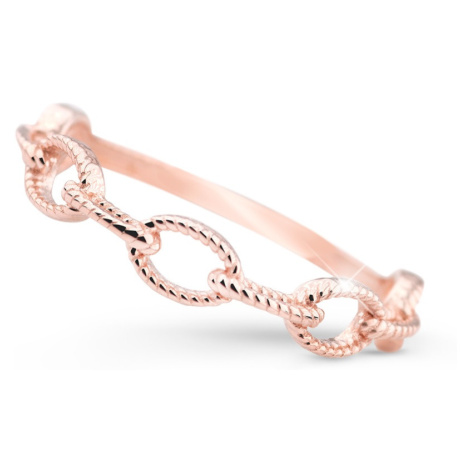 Cutie Jewellery Moderní prsten z růžového zlata Z5029-X-4 49 mm
