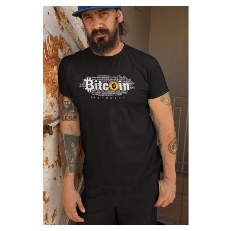MMO Pánské tričko Bitcoin Barva: Černá