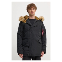 Bunda Alpha Industries 193128 03 pánská, černá barva, zimní