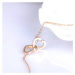Victoria Filippi Stainless Steel Ocelový náhrdelník se zirkonem Proplétaná srdce Gold chirurgick