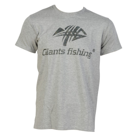 Giants fishing tričko pánské šedé camo logo