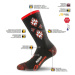LASTING merino lyžařské ponožky SCK černá/červená