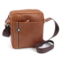 Taška crossbody kožená BHPC Explore M+ BH-382-75 tabáková 3 L