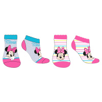 Minnie Mouse - licence Dívčí kotníkové ponožky - Minnie Mouse 52347273, šedá / proužek Barva: Mi
