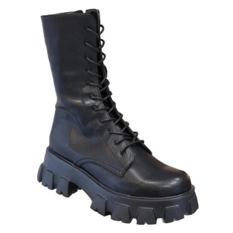 kotníkové boty na zip s platformou