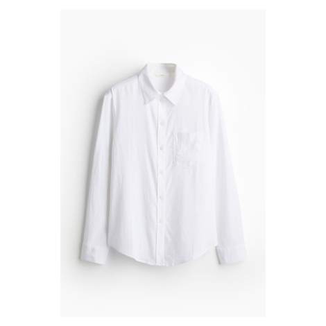 H & M - Košile z lněné směsi - bílá H&M