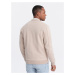 Men's lightweight bomber jacket with logo lining - light beige V2 OM-JANP-0153