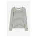 H & M - Žebrované bavlněné triko - bílá