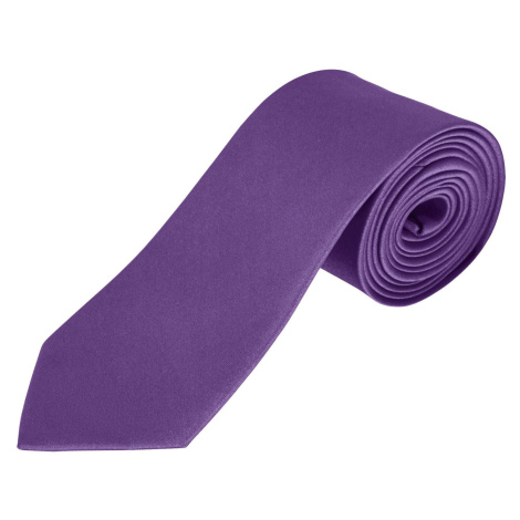SOĽS Garner Saténová kravata SL02932 Dark purple SOL'S