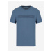 Modré pánské tričko s nápisem Armani Exchange