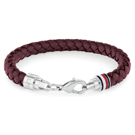 Tommy Hilfiger Elegantní pánský náramek z červené kůže 2790547