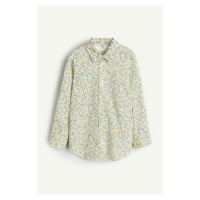H & M - Popelínová košile's květovaným vzorem - bílá