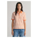 POLOKOŠILE GANT SLIM STRIPED SHIELD SS PIQUE POLO PUMPKIN ORANGE