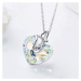 Éternelle Exkluzivní náhrdelník Swarovski Elements Courtney - srdce NH1115-P0996B Bílá/čirá 40 c