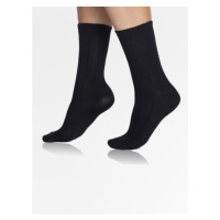 Černé unisex zimní ponožky Bellinda BAMBUS CASUAL UNISEX SOCKS