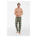 Pánské pyžamové kalhoty Seward zelené káro
